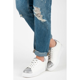 Snake Print Tied Sneakers hvid 2