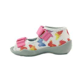 Befado børnesko hjemmesko sandaler 242p075 lyserød grå 2