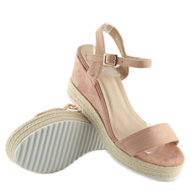 Sandaler på kiler, lyserøde espadriller 1