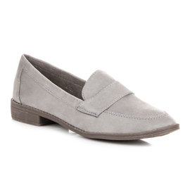 Comer Loafers i grå ruskind 1