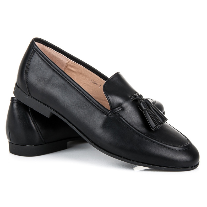Sorte VICES loafers med frynser 2