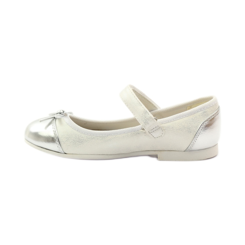 American Club Velcro ballerina pumps American 14297 grå hvid 2