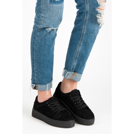 Seastar Suede sneakers på platformen sort 1