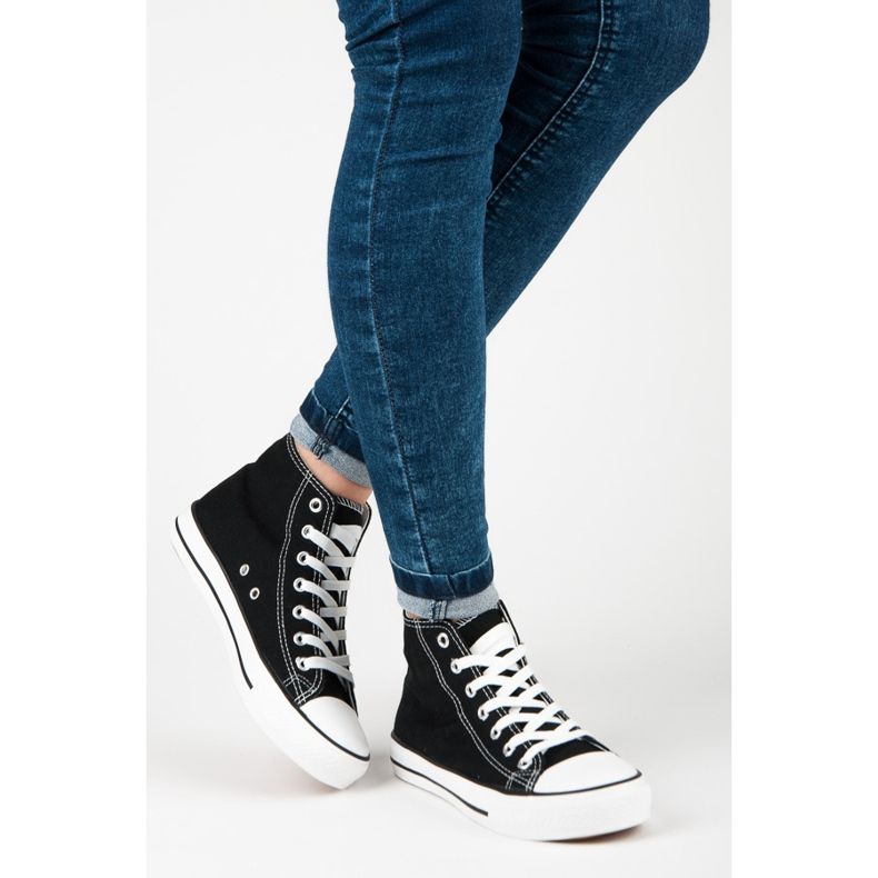 Seastar Sneakers med snøre over anklen sort 2