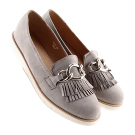 Grå Dame grå loafers G237 grå 1