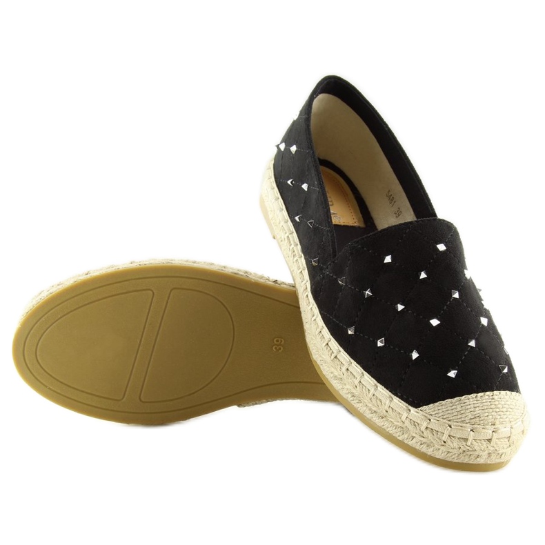 Sorte Espadriller med nitter 5481 sort 1