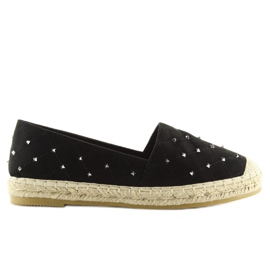Sorte Espadriller med nitter 5481 sort 2