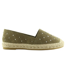 Grønne Espadriller med nitter 5481 Grøn 2