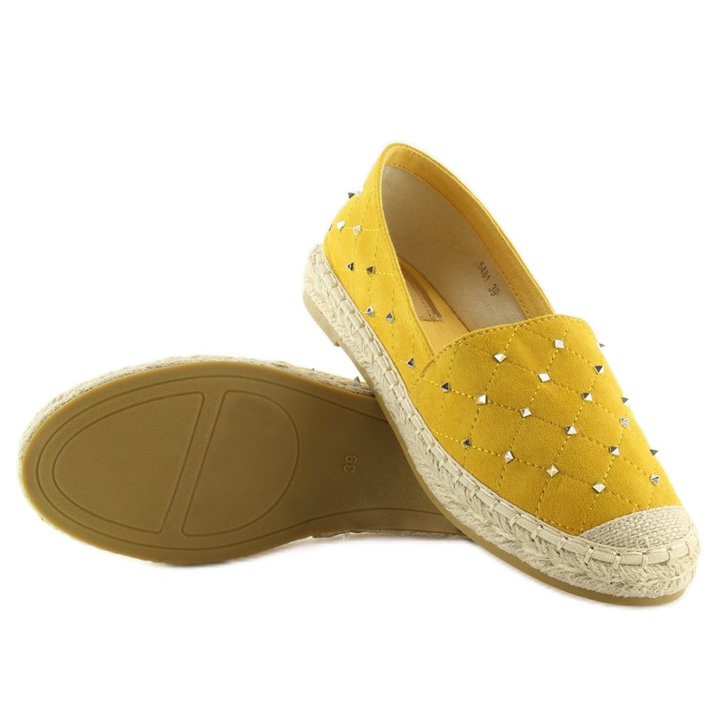Gule Espadriller med nitter gul 5481 Gul 1