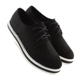 Sorte loafers med sort snøre 2