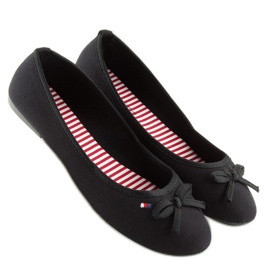 Sorte ballerinaer til kvinder T141 sort 2