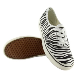 K-75 Zebra sneakers med snøre sort hvid 1
