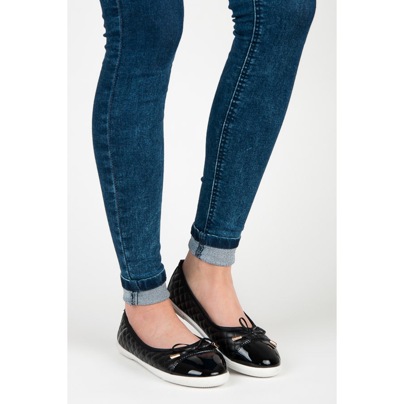 Quiltede ballerinaer sort 1