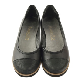 Angello Kvinders læder loafers 1325 sort 4