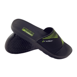 Rider 82325 pool hjemmesko sort grøn 3