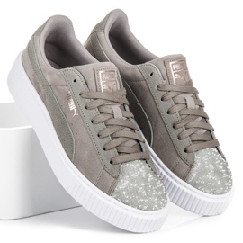 Puma Ruskind Platform Peblle WN`S grå 1