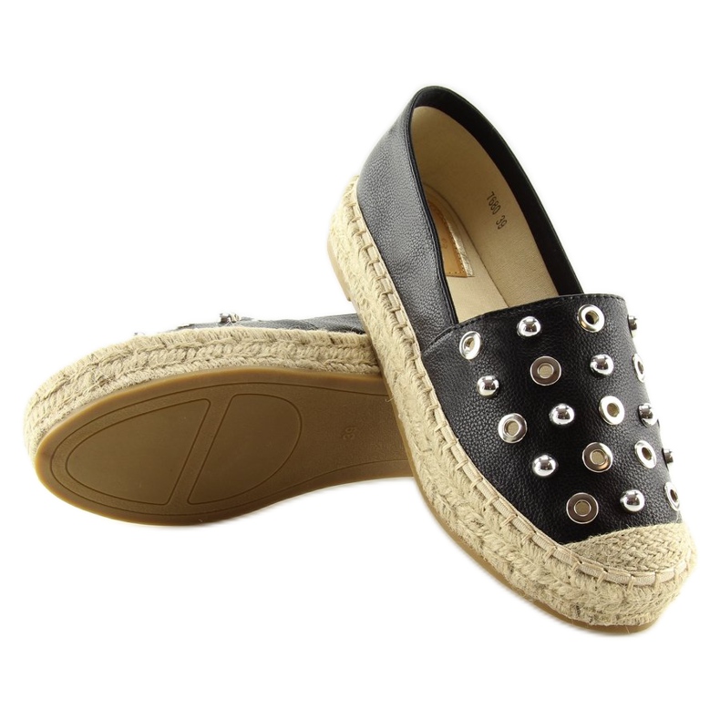 Sorte espadriller 7680 sort 2