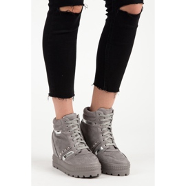 Bestelle Platform sneakers grå 1