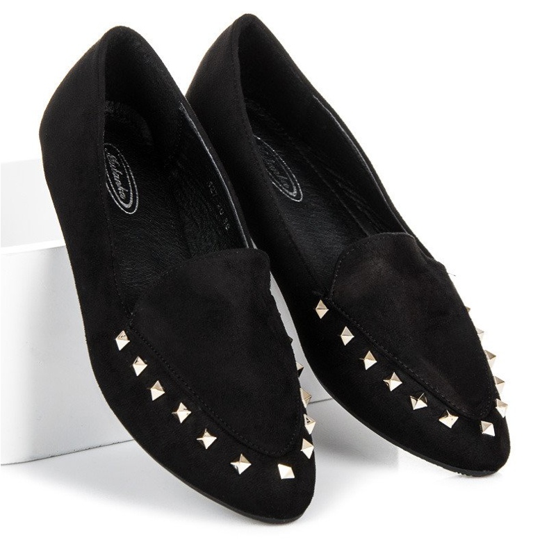 Slip-on sko med nitter sort 1