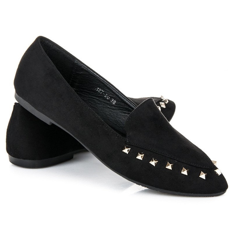 Slip-on sko med nitter sort 2