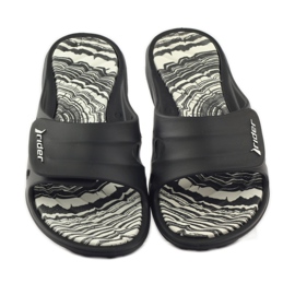 Rider 82213 velcro pool hjemmesko sort hvid 4