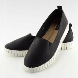 Sorte sneakers slip-on super behagelige 4163 Sort 2