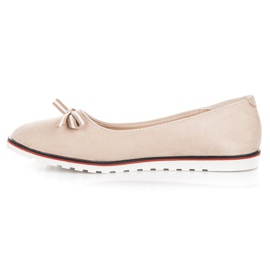 Ruskind ballerinaer beige 1