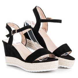 Seastar Wedge espadrilles sandaler sort 1