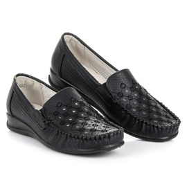 Hasby Sorte gennembrudte loafers 2