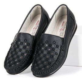Hasby Sorte gennembrudte loafers 1