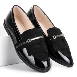Ideal Shoes Sortlakerede loafers 1