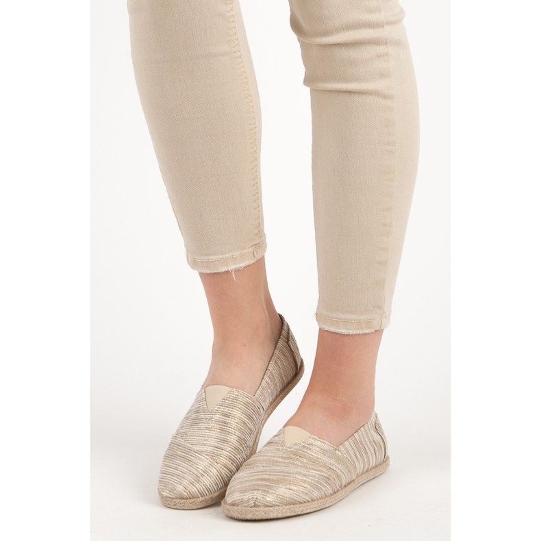 Ribbede espadriller gul 1