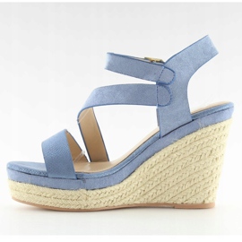 Blå Espadriller på kiler, blå 333-8 Blå 1