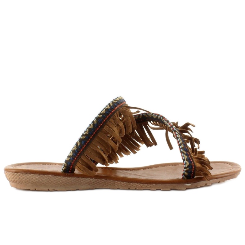 Indisk stil flip-flops k1626302 Kamel brun 1