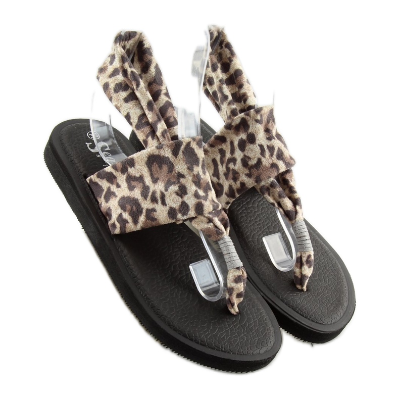 Sandaler, bomuldsleopard DD82P Leopard brun 1
