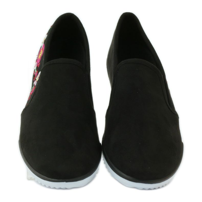Mckey 180 blomstrede ruskindssneakers sort 4
