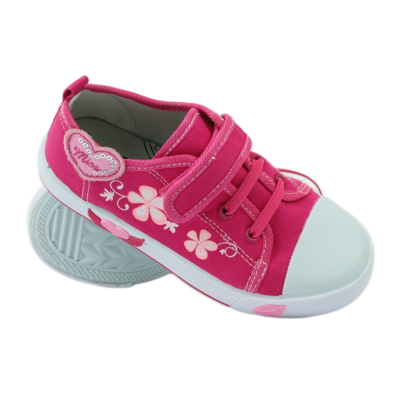 American Club American heart sneakers med læder indersål lyserød 3