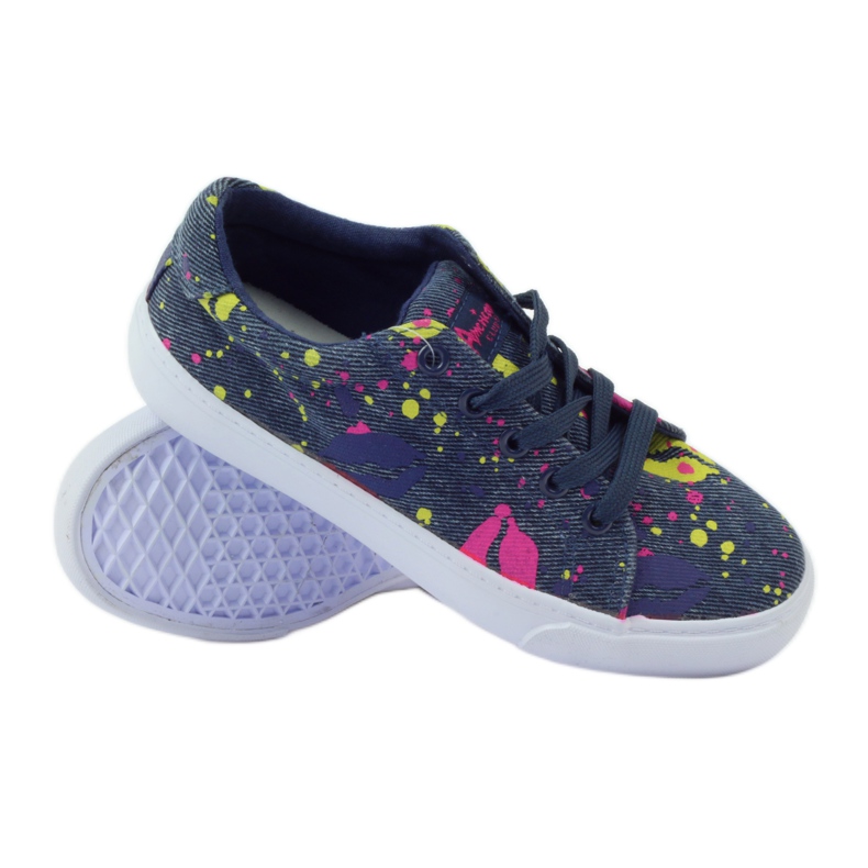 American Club Denim sneakers sneakers i amerikansk mund marineblå 3