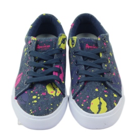 American Club Denim sneakers sneakers i amerikansk mund marineblå 4
