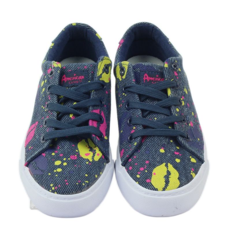 American Club Denim sneakers sneakers i amerikansk mund marineblå 4