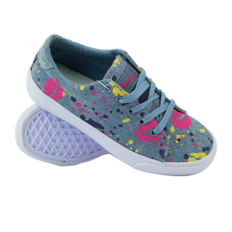 American Club Denim sneakers sneakers i amerikansk mund blå 3