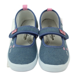 American Club Sneakers i munden med en amerikansk læder indersål blå lyserød 4