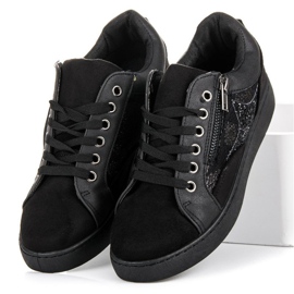 Erynn Moderigtige bundne sneakers sort 1