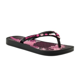 Ipanema 82387 blomsterflip-flops sort lyserød 1