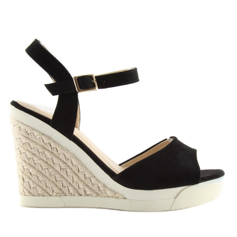 Sporty sorte kilesandaler 1