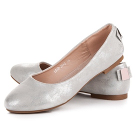 Sølv vinceza ballerinaer grå 1