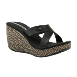 Ipanema 82288 wedge hjemmesko til kvinder sort brun 1