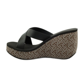 Ipanema 82288 wedge hjemmesko til kvinder sort brun 2