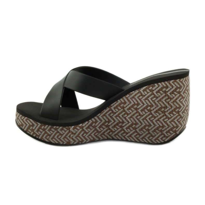 Ipanema 82288 wedge hjemmesko til kvinder sort brun 2