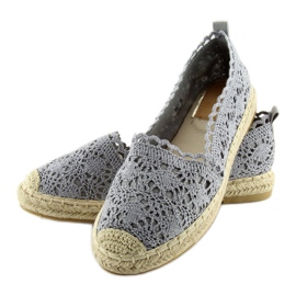 Grå blonde espadriller BB11 grå 1